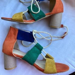 Multicolored sandals 9.5/10